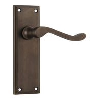 Door Lever Camden Latch Pair Antique Brass H152xW50xP60mm in Antique Brass