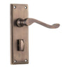 Door Lever Camden Privacy Pair Antique Brass H152xW50xP60mm in Antique Brass