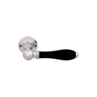 TIMELESS 1815GRR50 sprung lever handle on rose satin black/ebony wood in Satin Black / Ebony Wood