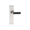TIMELESS 1923MPSFC unsprung lever handle on blank plate bright nickel/ebony wood in Bright Nickel / Ebony Wood