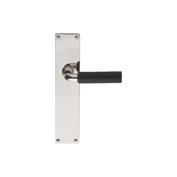 TIMELESS 1923MPSFC unsprung lever handle on blank plate bright nickel/ebony wood in Bright Nickel / Ebony Wood
