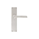 Pair of Formani TIMELESS 1927 lever handles on rectangular plates, sleek modern door hardware in polished finish.