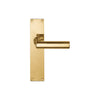 TIMELESS 1929MPSFC unsprung lever handle on blank plate brass unlacquered in Brass Unlaquered