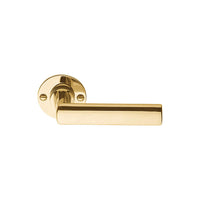 TIMELESS 1929MRR50 unsprung lever handle on rose brass unlacquered in Brass Unlaquered