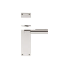 Pair of Formani TIMELESS 1930 lever handles with rectangular backplates, showcasing sleek, modern door hardware design.