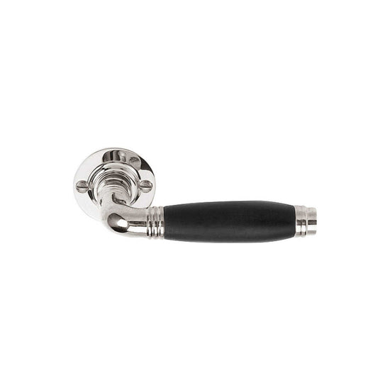 TIMELESS 1934GRR50 sprung lever handle on rose bright nickel/ebony wood  in Bright Nickel / Ebony Wood