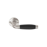 TIMELESS 1934GRR50 sprung lever handle on rose satin nickel/ebony wood  in Satin Nickel / Ebony Wood
