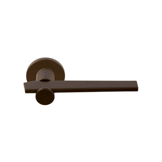 TENSE BB100-G sprung lever handle on rose bronze in Bronze