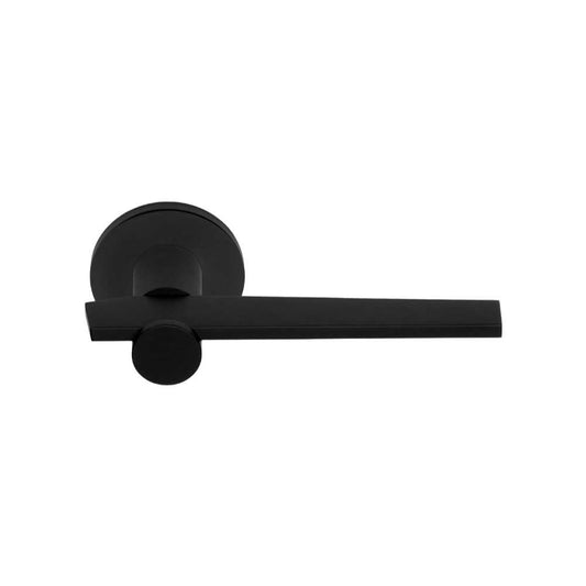 TENSE BB100-G sprung lever handle on rose satin black in Satin Black PVD