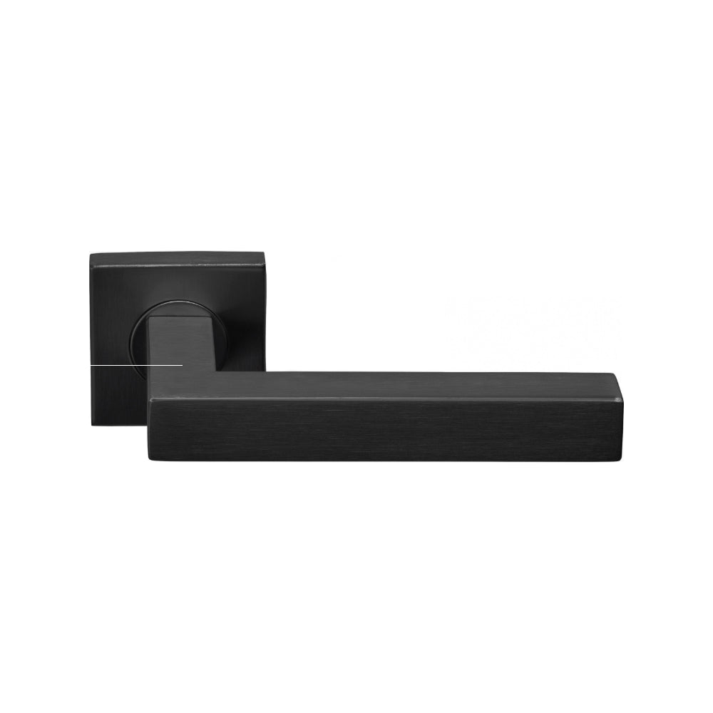 BASICS BSQ1 sprung lever handle on rose PVD gunmetal in Gun Metal PVD