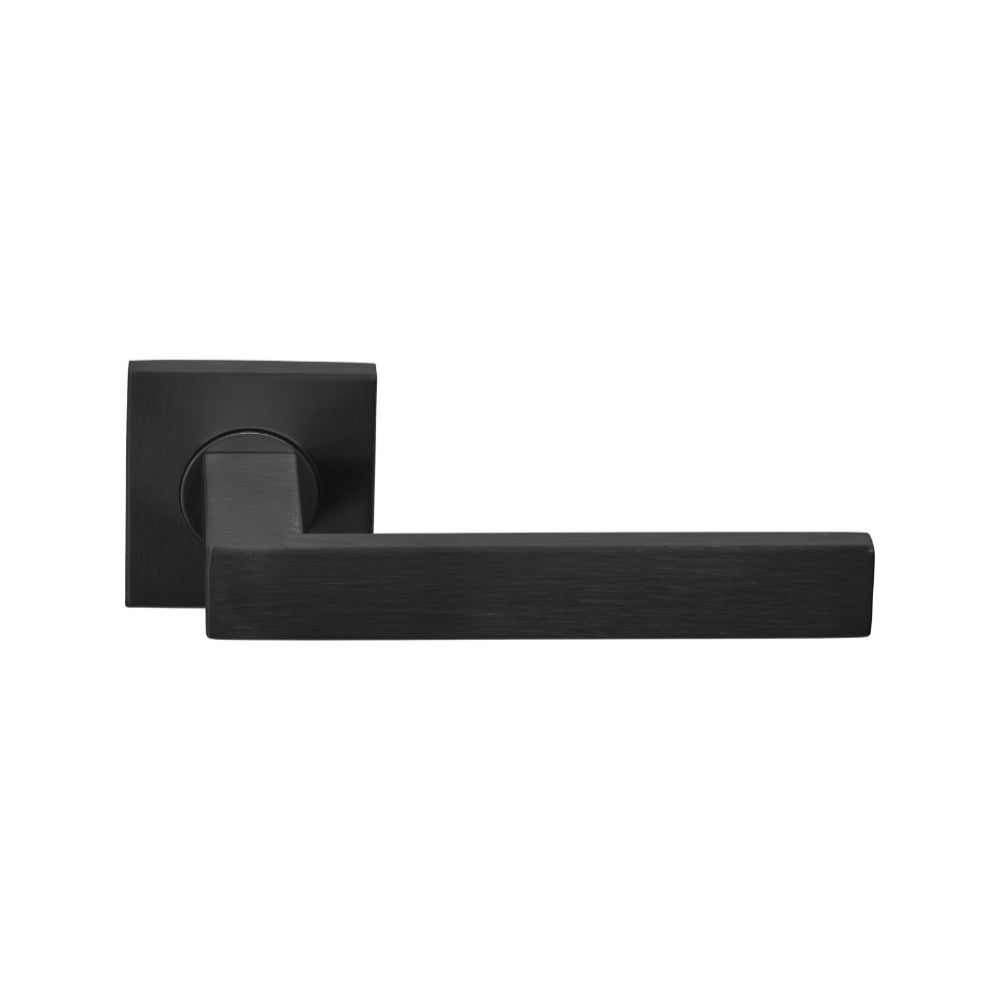 BASICS BSQ2 sprung lever handle on rose PVD gunmetal in Gun Metal PVD