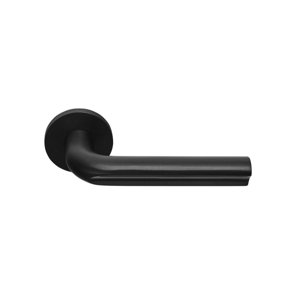 ECLIPSE DR101-G sprung lever handle on rose PVD satin black in Satin Black PVD