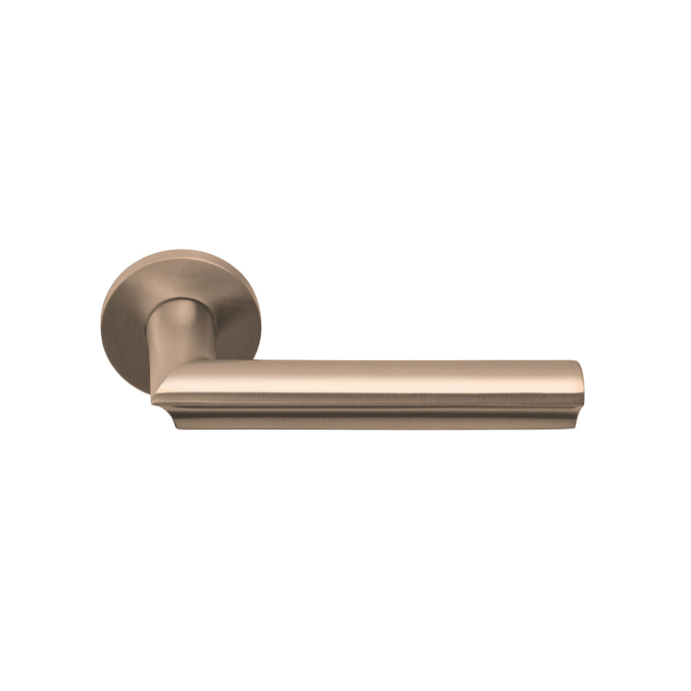 ECLIPSE DR102-G sprung lever handle on rose PVD light bronze in Light Bronze PVD