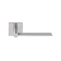 EDGY EGQ50 unsprung lever handle on rose satin stainless steel in Satin Stainless