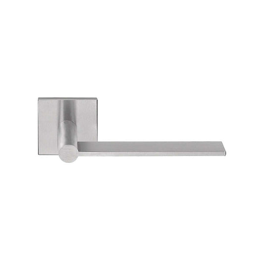 EDGY EGQ50 unsprung lever handle on rose satin stainless steel in Satin Stainless