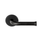 NOUR EV101/64 sprung lever handle on rose satin black  in Satin Black