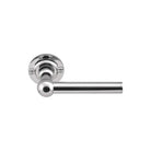FERROVIA FVL100/48 unsprung lever handle on rose polished stainless steel in Polished Stainless Steel