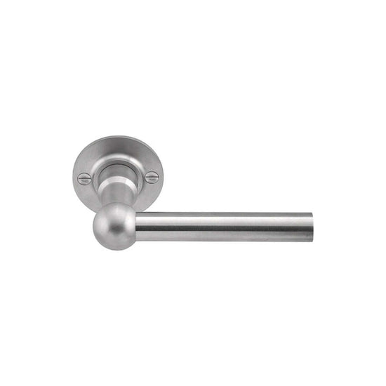 FERROVIA FVL110/52 unsprung lever handle on rose satin stainless steel in Satin Stainless