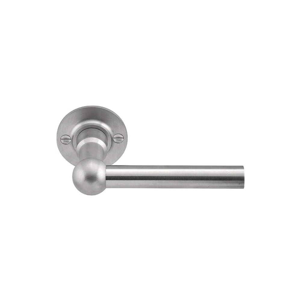 FERROVIA FVL110/52 unsprung lever handle on rose satin stainless steel in Satin Stainless