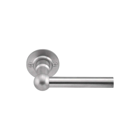 FERROVIA FVL110/52 unsprung lever handle on rose satin stainless steel in Satin Stainless