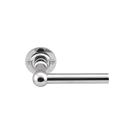 FERROVIA FVL110/52 unsprung lever handle on rose polished stainless steel in Polished Stainless
