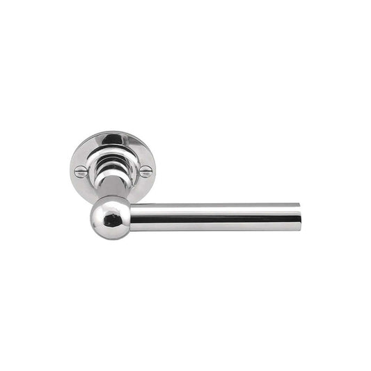 FERROVIA FVL110/52 unsprung lever handle on rose polished stainless steel in Polished Stainless Steel