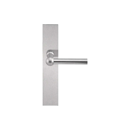FERROVIA FVL110P236SFC unsprung lever handle on blank plate satin stainless steel in Satin Stainless
