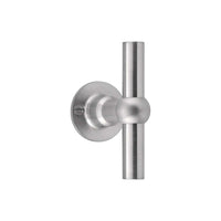 FERROVIA FVT85/40 unsprung lever handle on rose satin stainless steel in Satin Stainless