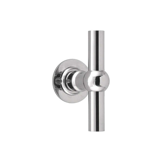 FERROVIA FVT85/40 unsprung lever handle on rose polished stainless steel in Polished Stainless