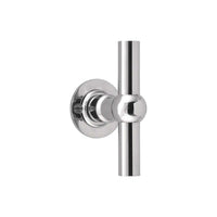 FERROVIA FVT85/40 unsprung lever handle on rose polished stainless steel in Polished Stainless