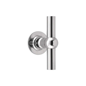 FERROVIA FVT85/40 unsprung lever handle on rose polished stainless steel in Polished Stainless