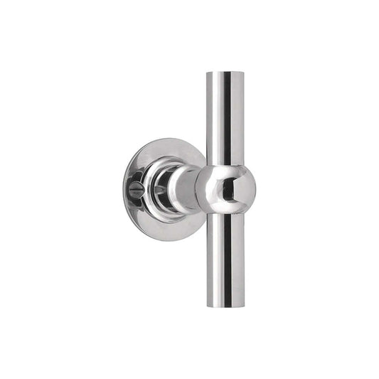 FERROVIA FVT85/40 unsprung lever handle on rose polished stainless steel in Polished Stainless