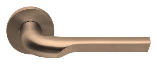 RIVIO GL100 unsprung lever handle on rose PVD light bronze in Light Bronze PVD