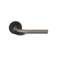 RIVIO GL100-G sprung lever handle on rose bronze in Bronze
