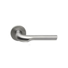 RIVIO GL100 unsprung lever handle on rose satin stainless steel in Satin Stainless