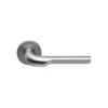 RIVIO GL100-G sprung lever handle on rose satin stainless steel in Satin Stainless