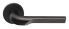 RIVIO GL100 unsprung lever handle on rose PVD satin black in Satin Black