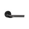 RIVIO GL100-G sprung lever handle on rose PVD satin black in Satin Black