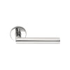 BASICS LB2-19 sprung lever handle on rose EN1906 class 3 polished stainless steel   in Polished Stainless Steel