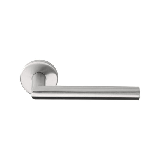 BASICS LB2-19 sprung lever handle on rose EN1906 class 3 PVD satin stainless steel   in Satin Stainless Steel PVD