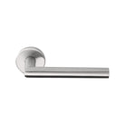 BASICS LB2-19 sprung lever handle on rose EN1906 class 3 PVD satin stainless steel   in Satin Stainless Steel PVD