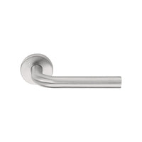 BASICS LB3-19 sprung lever handle on rose EN1906 class 3 PVD satin stainless steel   in Satin Stainless Steel PVD