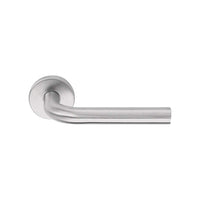 BASICS LB3-19 sprung lever handle on rose EN1906 class 3 satin stainless steel   in Satin Stainless