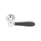 BOSCO LZ100-G sprung lever handle on rose polished stainless steel / black  in Polished Stainless / Black