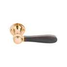 BOSCO LZ100-G sprung lever handle on rose brass unlacquered / black  in Brass Unlacquered/Black