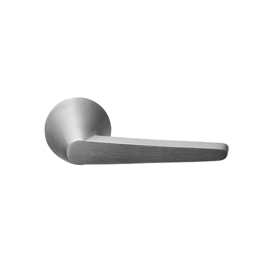 CONE OH100-G sprung lever handle on concealed rose satin stainless steel in Satin Stainless