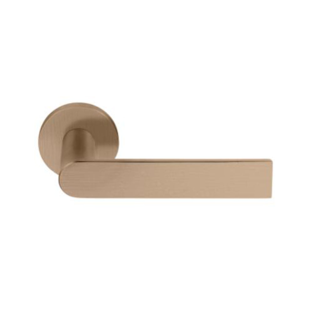 ARC PBA100-G sprung lever handle on rose PVD light bronze in Light Bronze PVD
