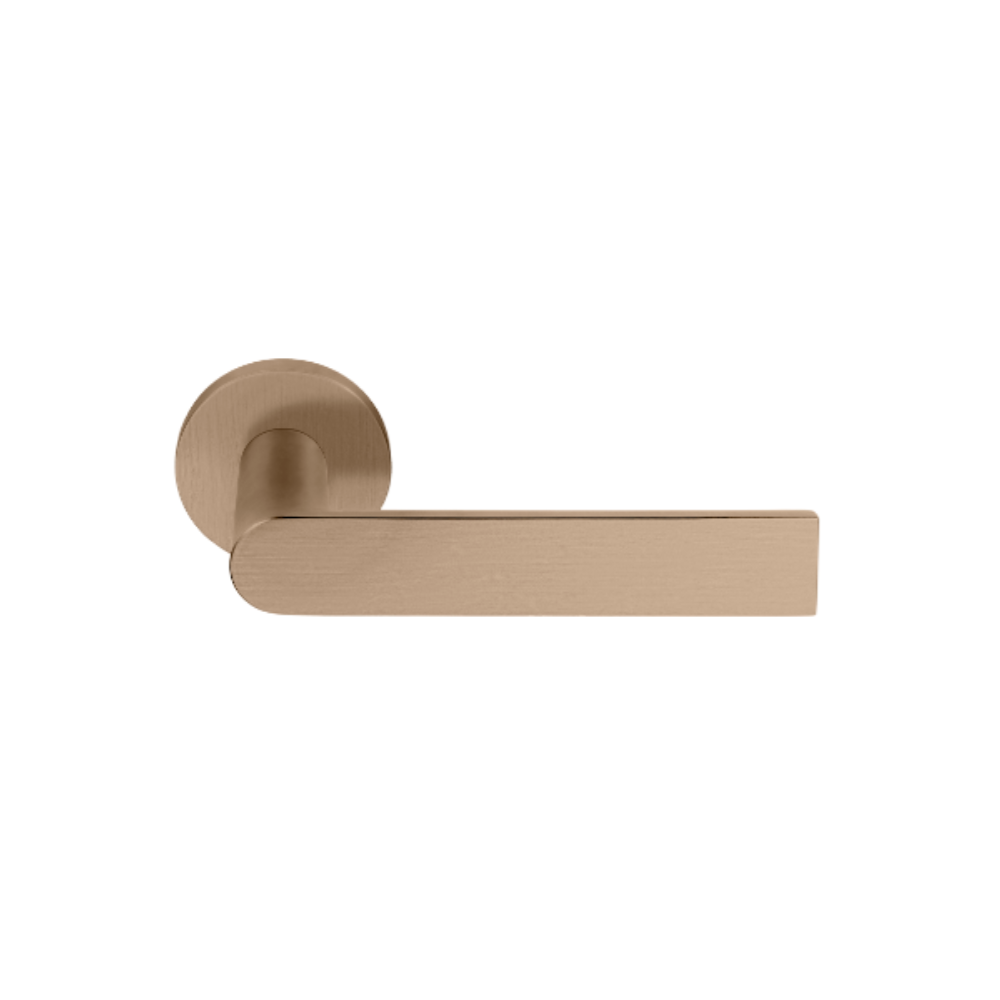 ARC PBA101-G sprung lever handle on rose PVD light bronze in Light Bronze PVD