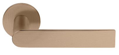 ARC PBA101-G sprung lever handle on rose PVD light bronze in Light Bronze PVD