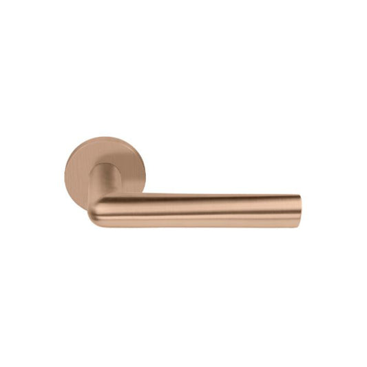 INC PBI100 unsprung lever handle on rose PVD light bronze in Light Bronze PVD